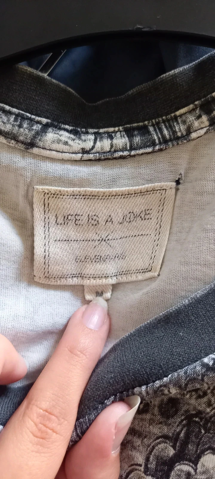T-shirt M Life is à joke X eleven gris noir blanc – photo 6